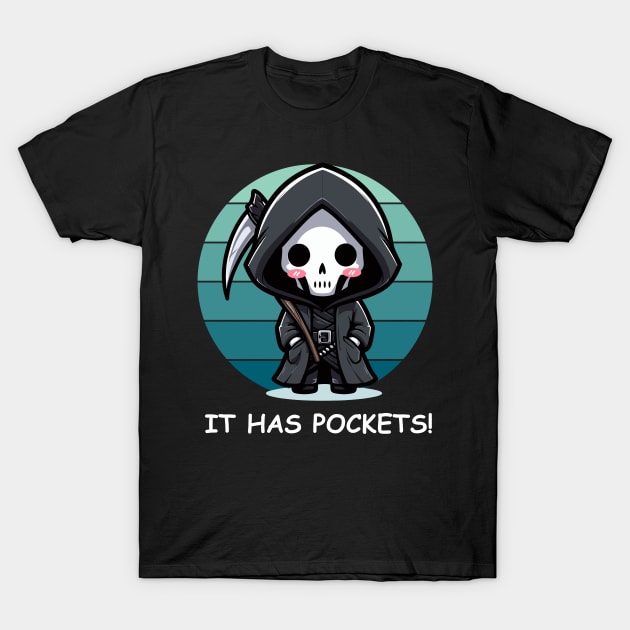 It Has Pockets - Cute Reaper T-Shirt by Kawaii N Spice